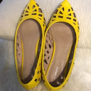 Yellow flat sandals